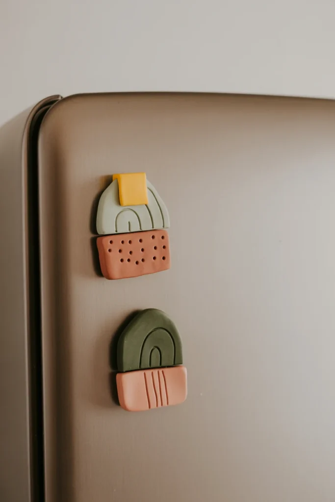 Abstract Clay Fridge Clips