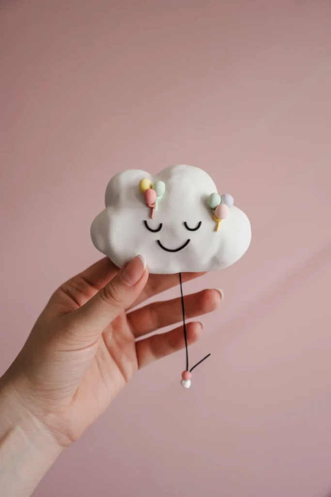 Air Dry Clay Balloon Clouds