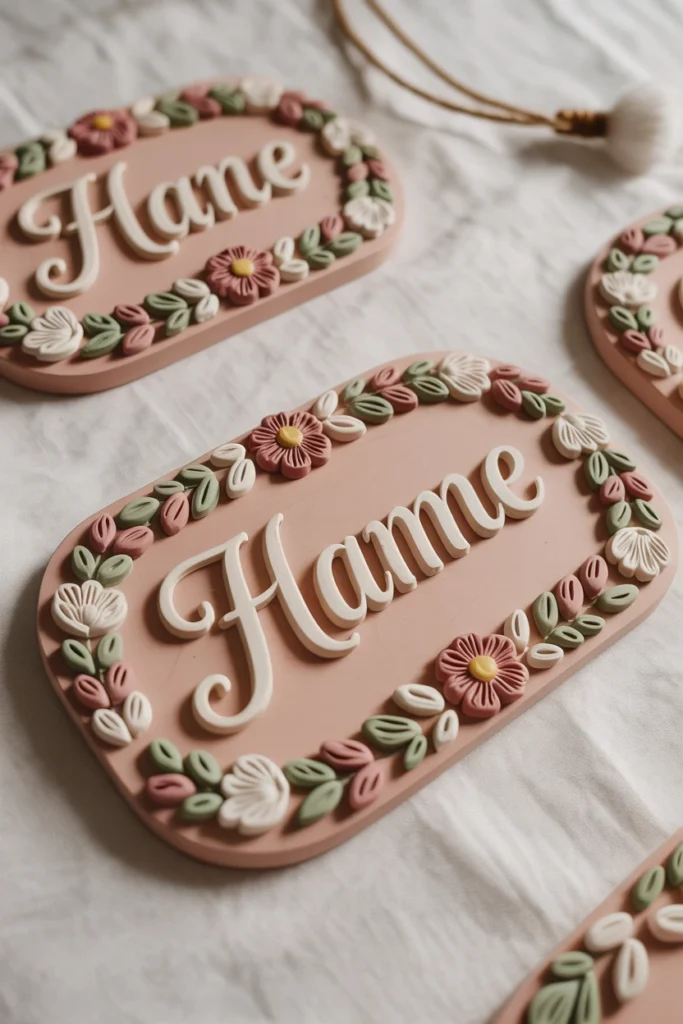 Air Dry Clay Name Plaques