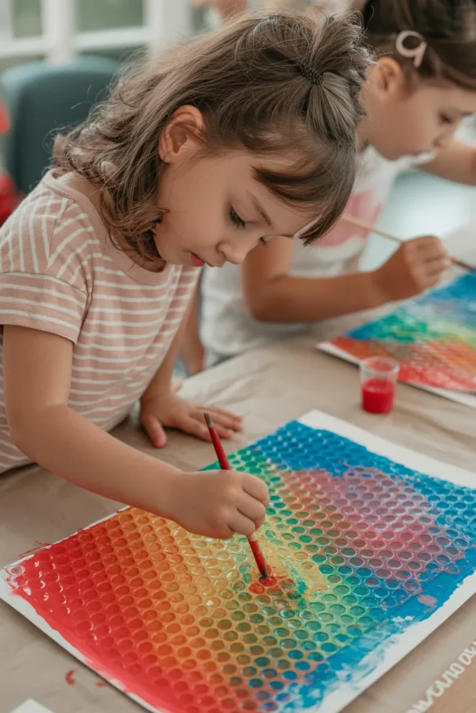 Bubble Wrap Painting