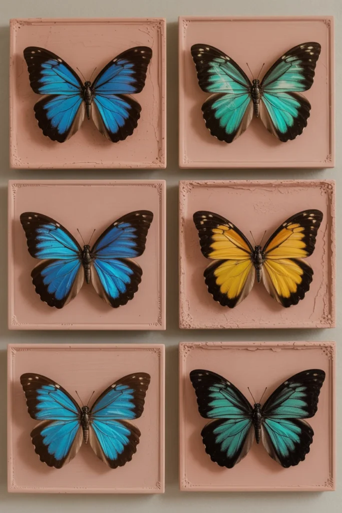 Clay Butterfly Wall Tiles
