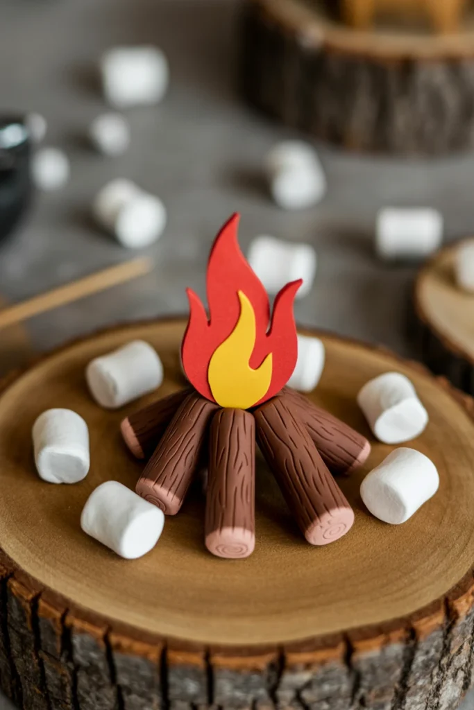 Clay Campfire Scene