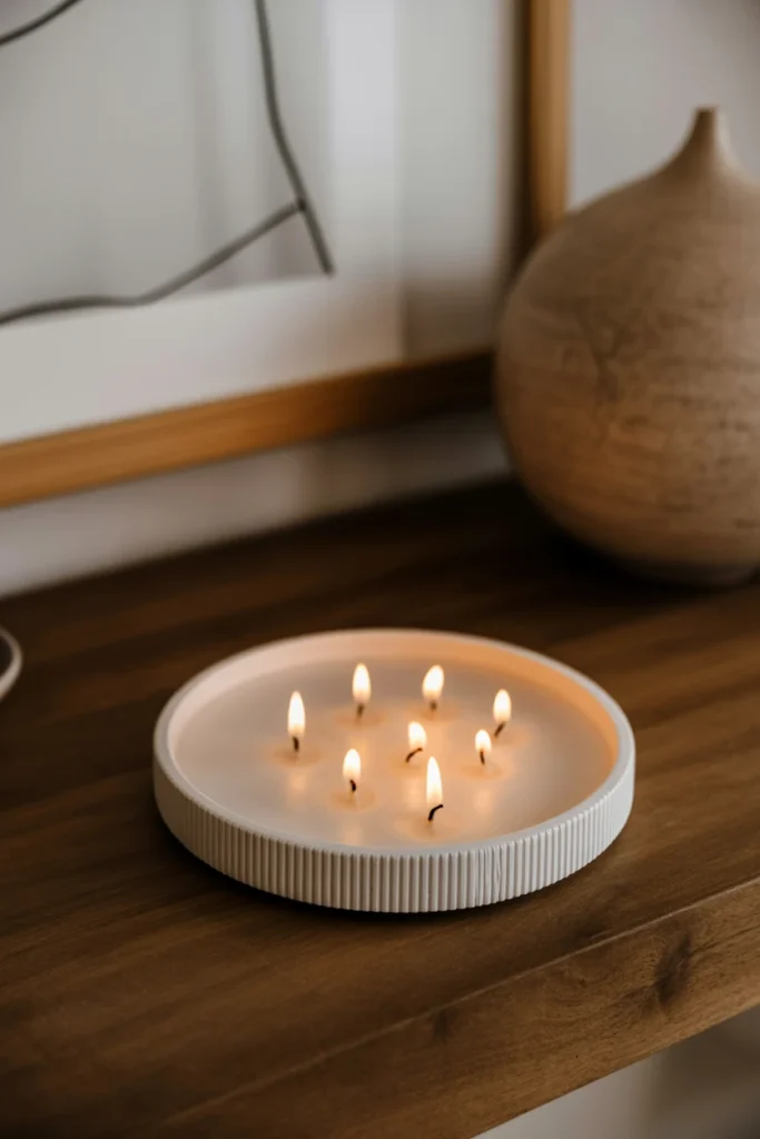 Clay Candle Plate