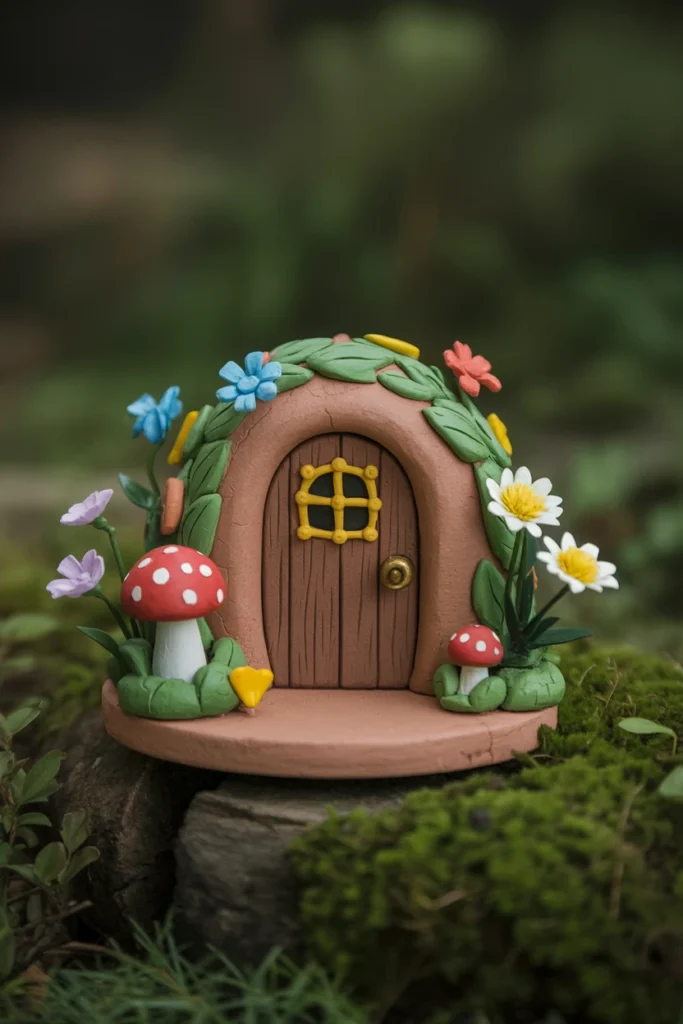 Clay Fairy Garden Doors
