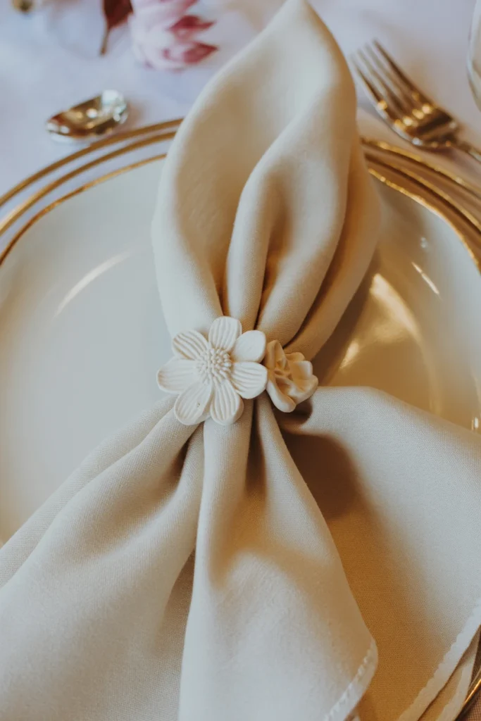 Clay Floral Napkin Rings