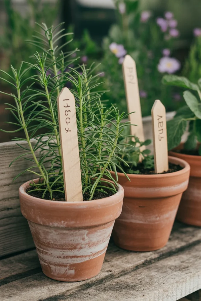 Clay Herb Plant Markers