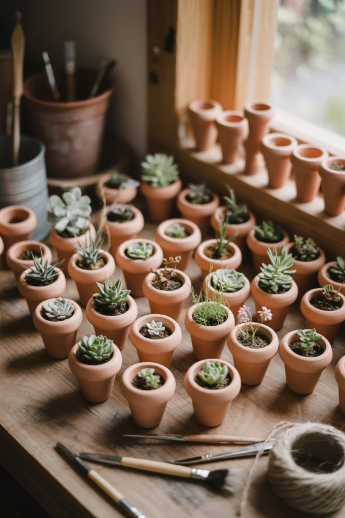Clay Mini Flower Pots