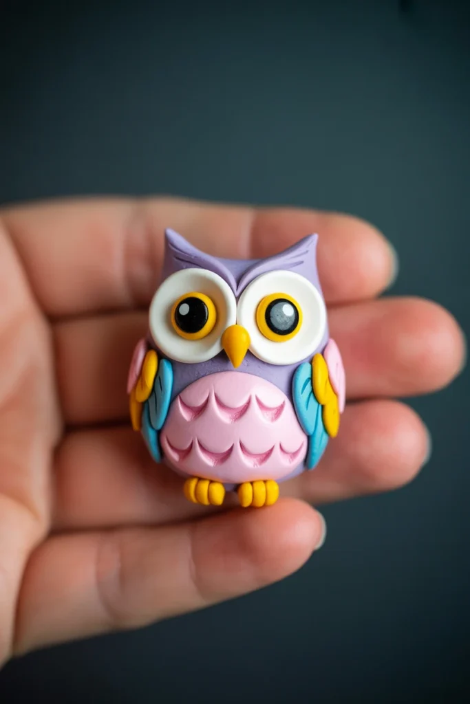 Clay Owl Magnets