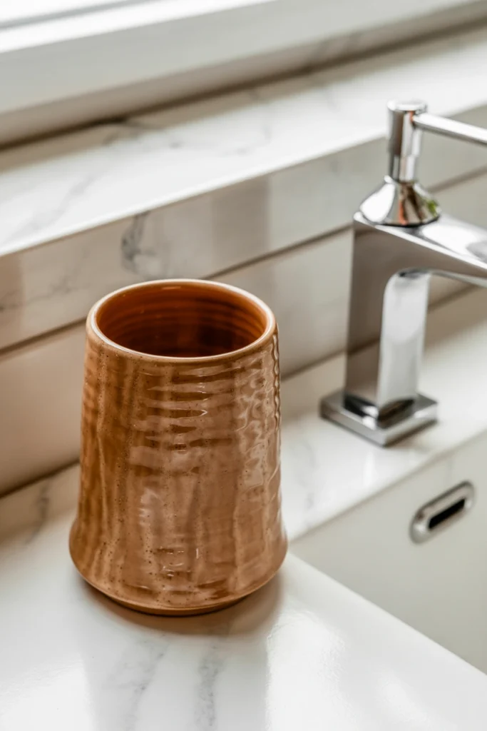 Clay Toothbrush Cup
