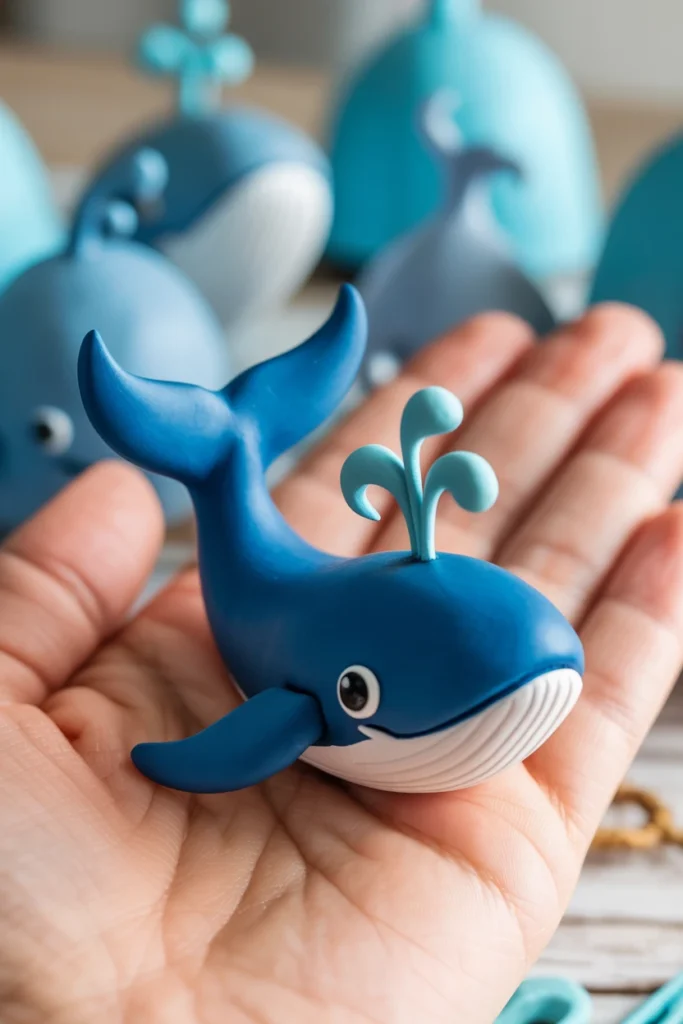 Clay Whale Decorations