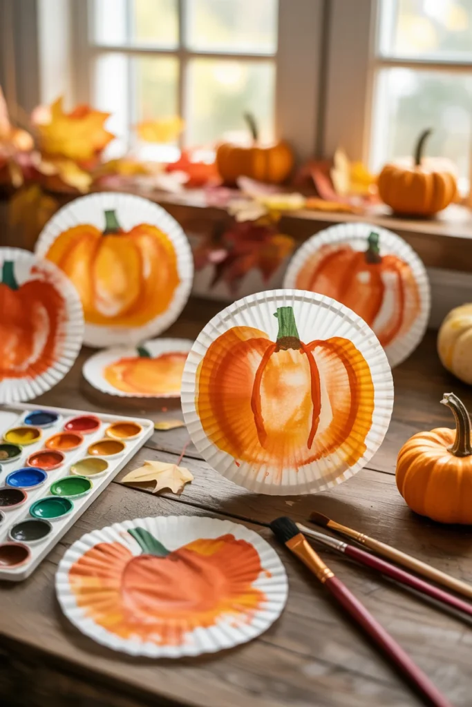 Coffee Filter Pumpkin Craft