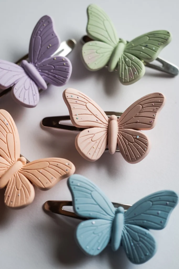 DIY Clay Butterfly Clips