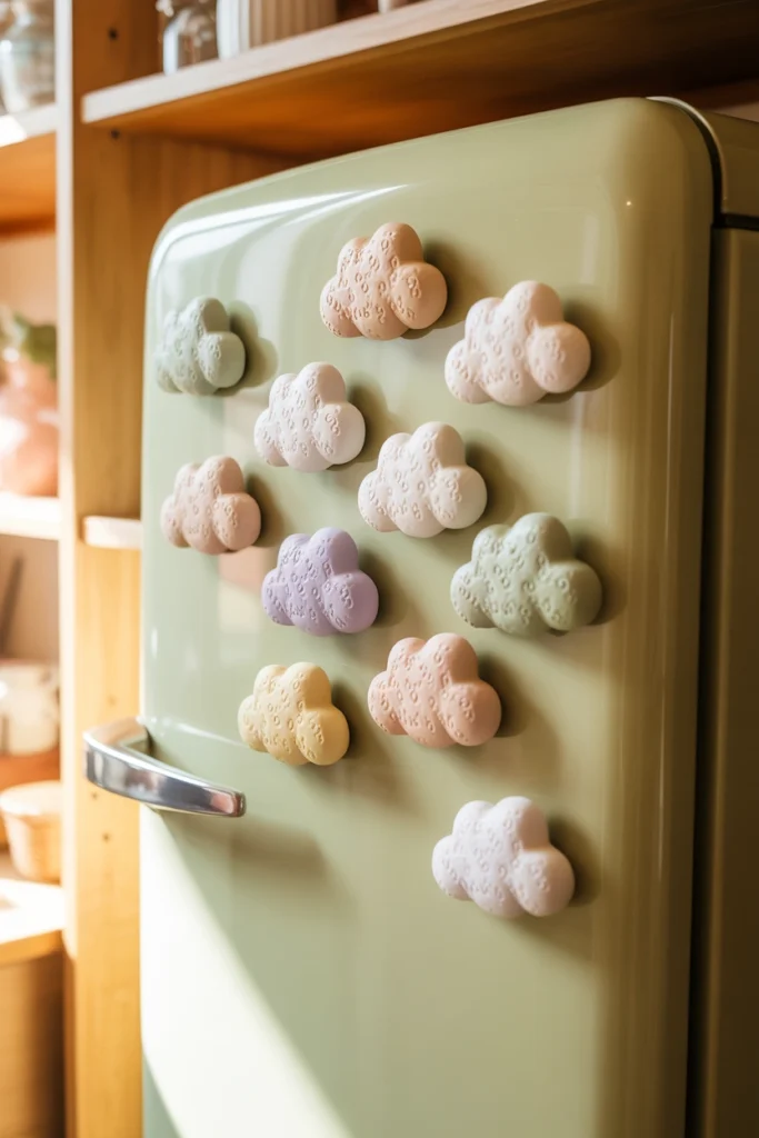 DIY Clay Cloud Magnets