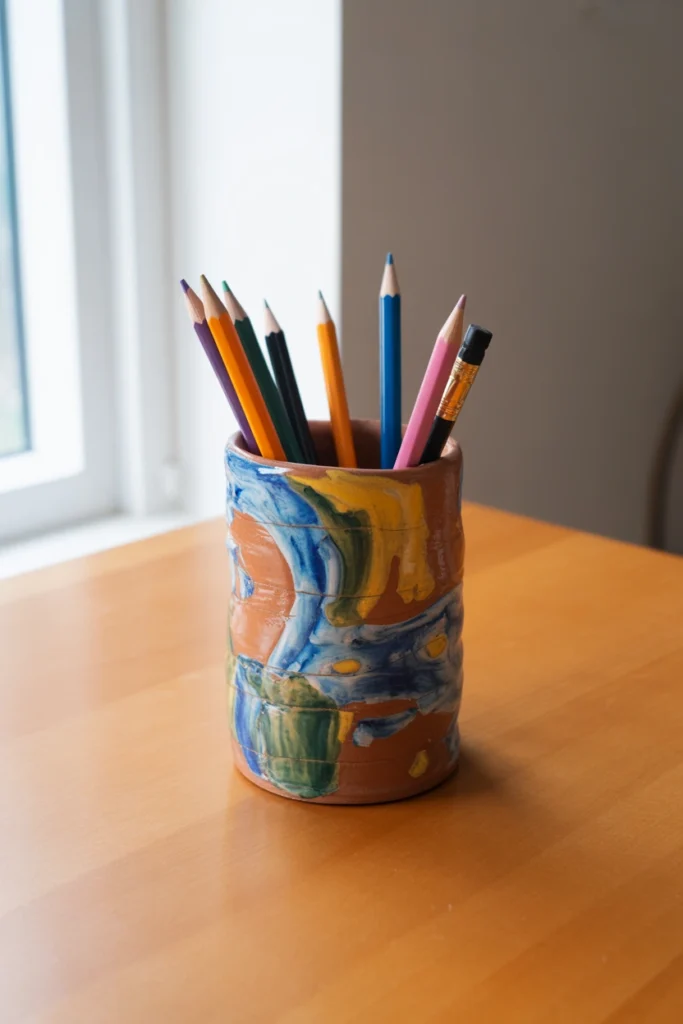 DIY Clay Pencil Holder