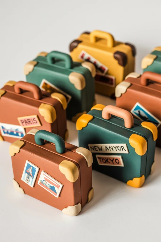 DIY Foam Clay Mini Suitcases