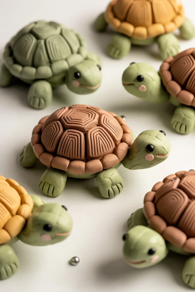 DIY Foam Clay Turtle Magnets