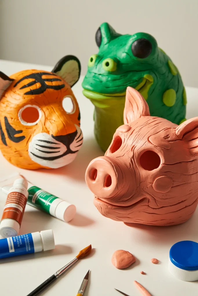 Foam Clay Animal Masks