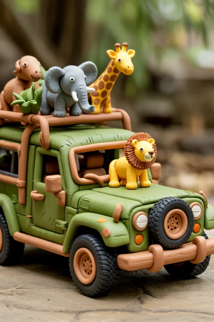 Foam Clay Safari Jeep