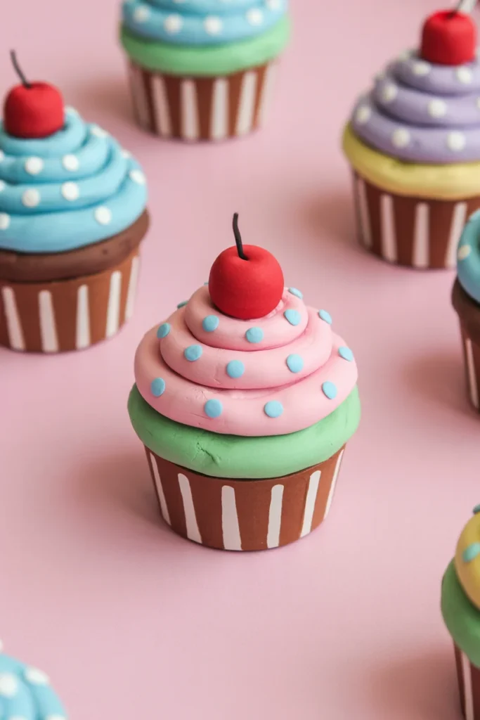 Mini Clay Cupcakes