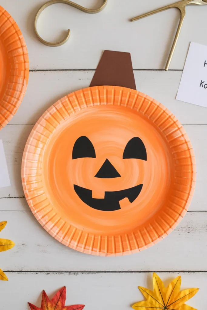 Paper Plate Pumpkin Craft