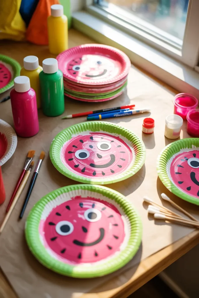 Paper Plate Watermelon Craft