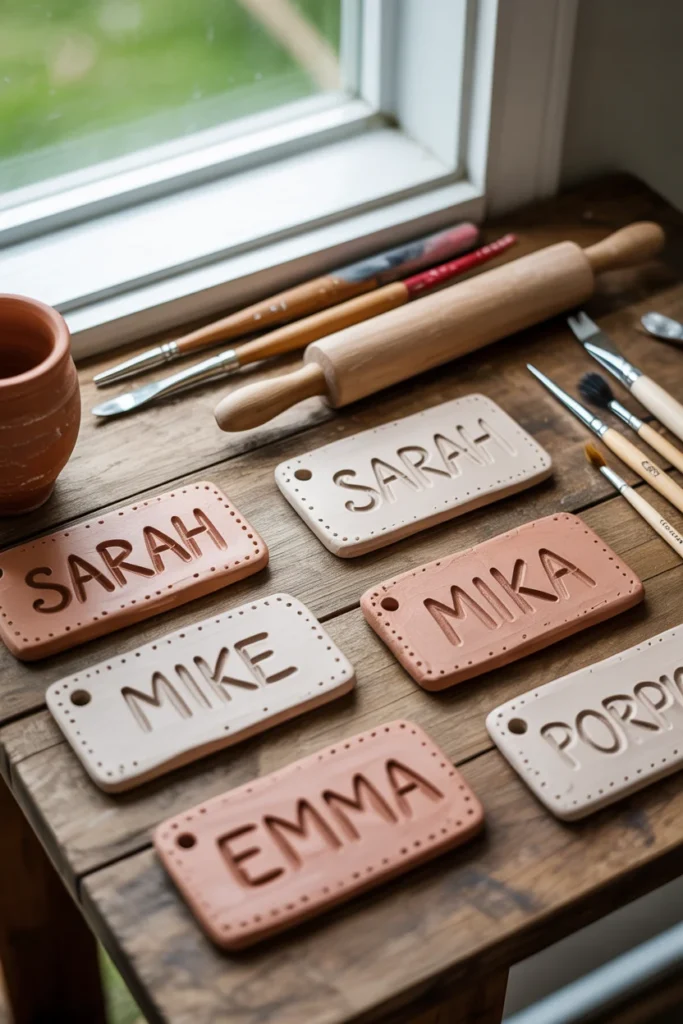 Personalized Clay Name Tags