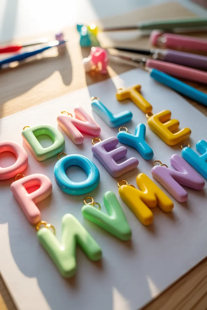 Polymer Clay Letter Charms