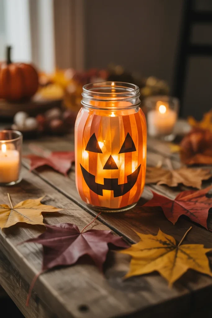 Pumpkin Mason Jar Lantern