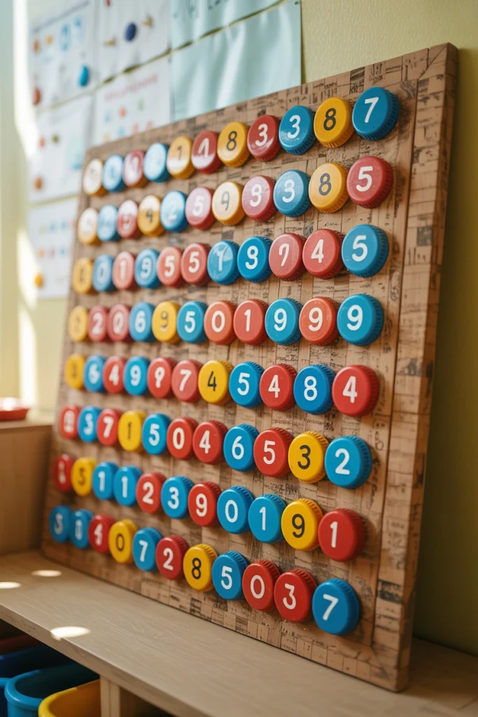 Bottle Cap Math Board