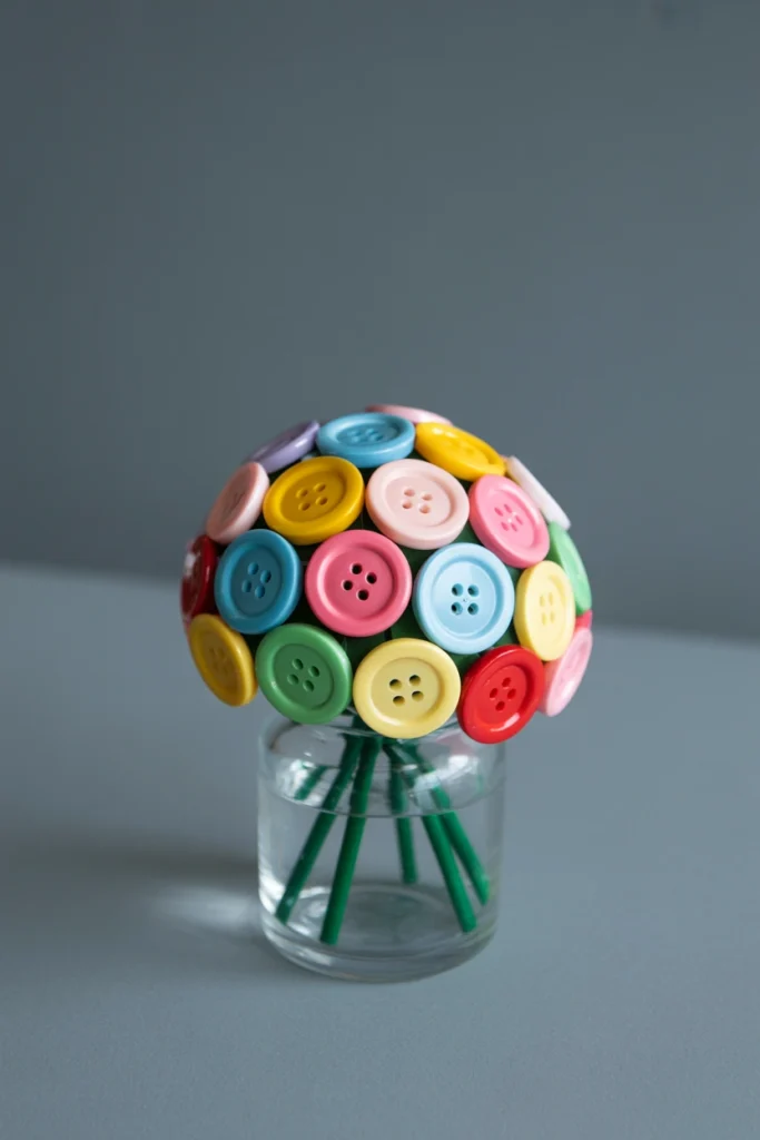 Button Flower Bouquets