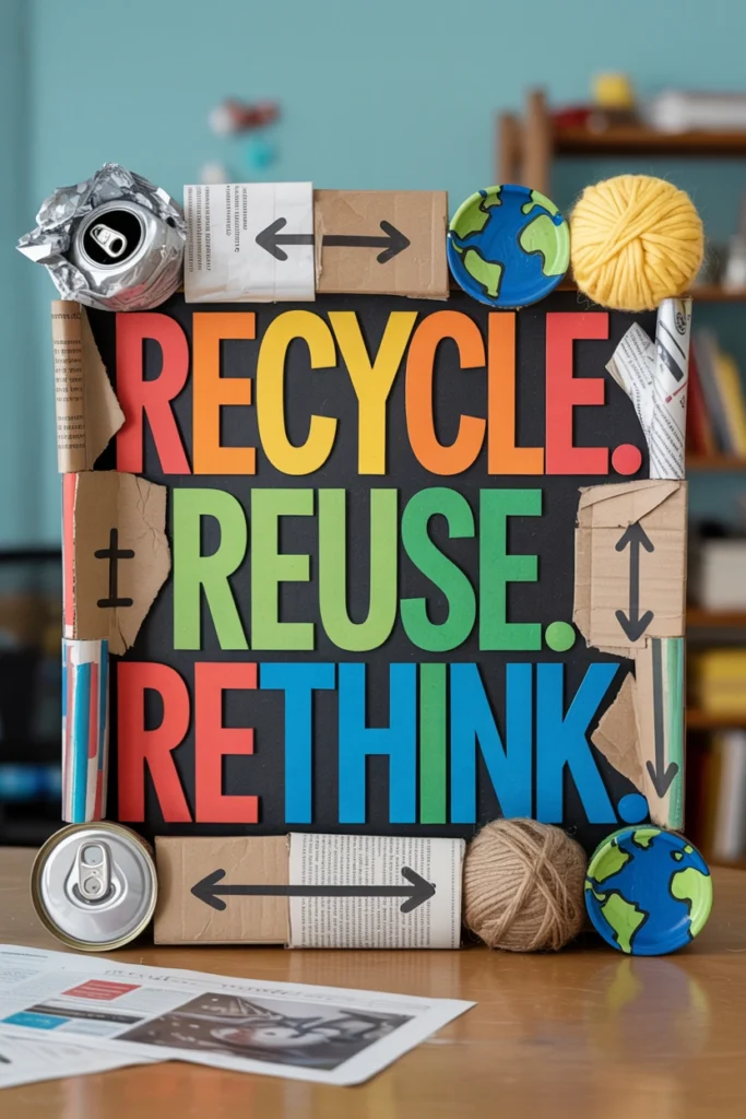 Cardboard Recycling Awareness Poster