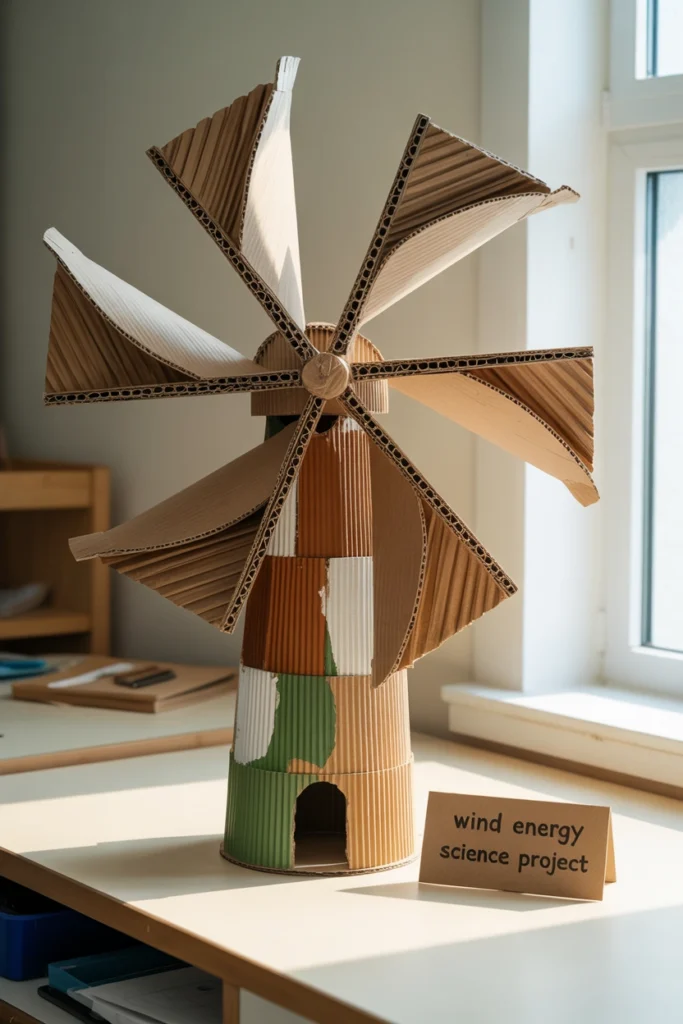 Cardboard Windmill Model