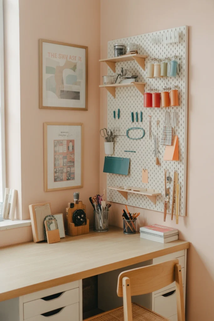 Corner Pegboard Station