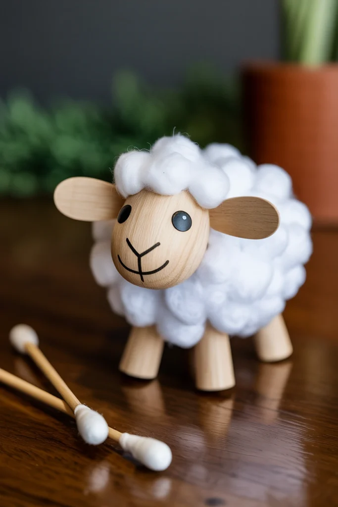 Cotton Swab Sheep