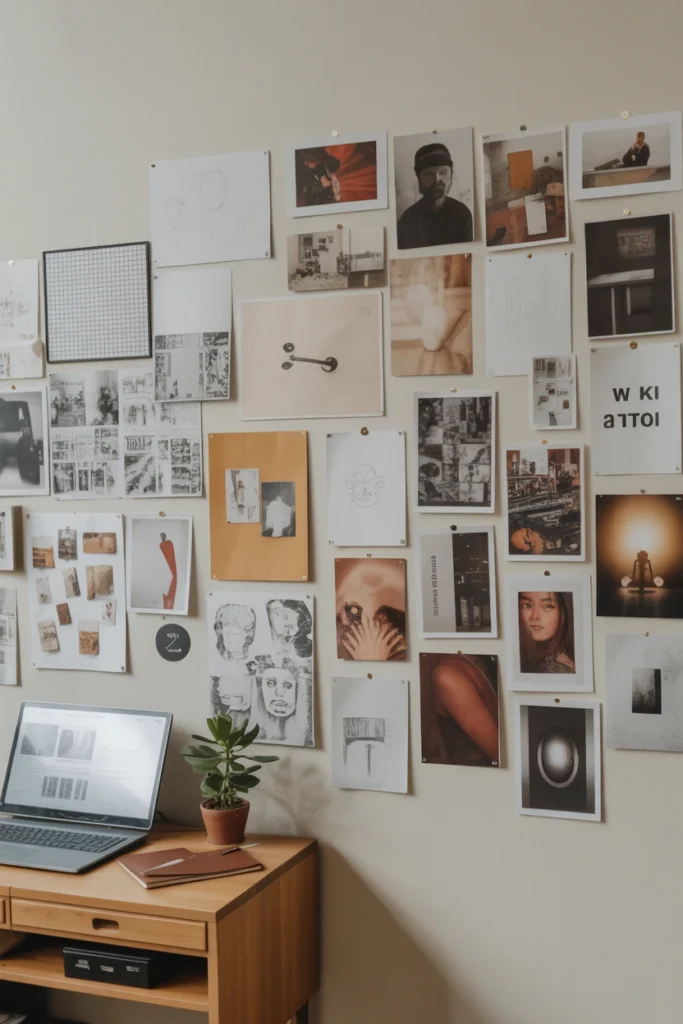 Craft Room with Inspiration Wall