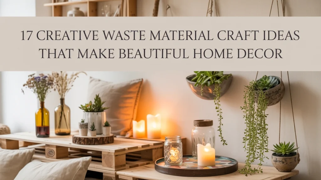 Creative Waste Material Craft Ideas That Make Beautiful Home Decor