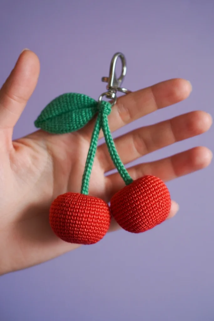 DIY Cherry Keychains