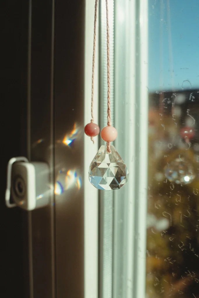 DIY Hanging Crystal Suncatcher