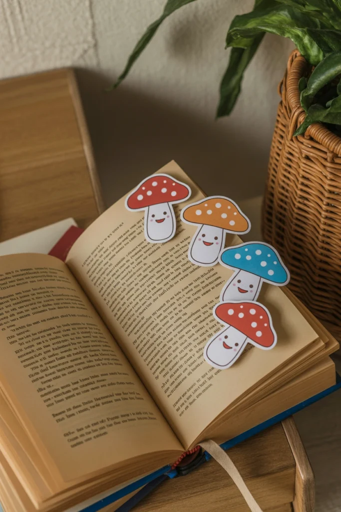 DIY Mushroom Bookmarks