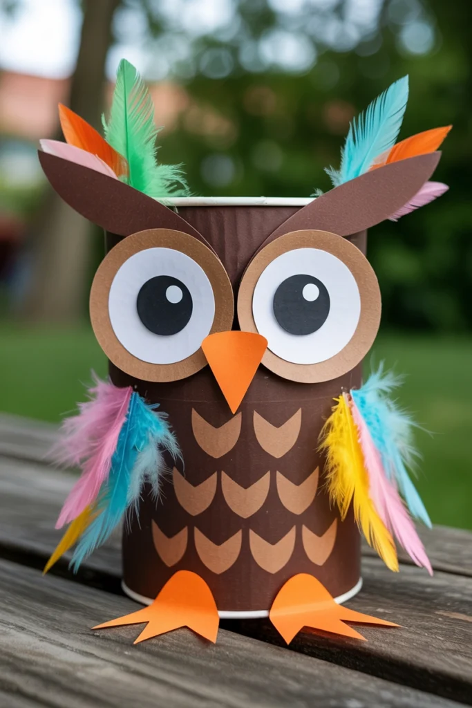 DIY Paper Cup Owls