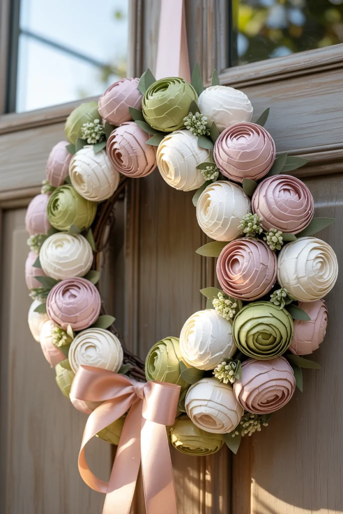 Egg Carton Floral Wreath