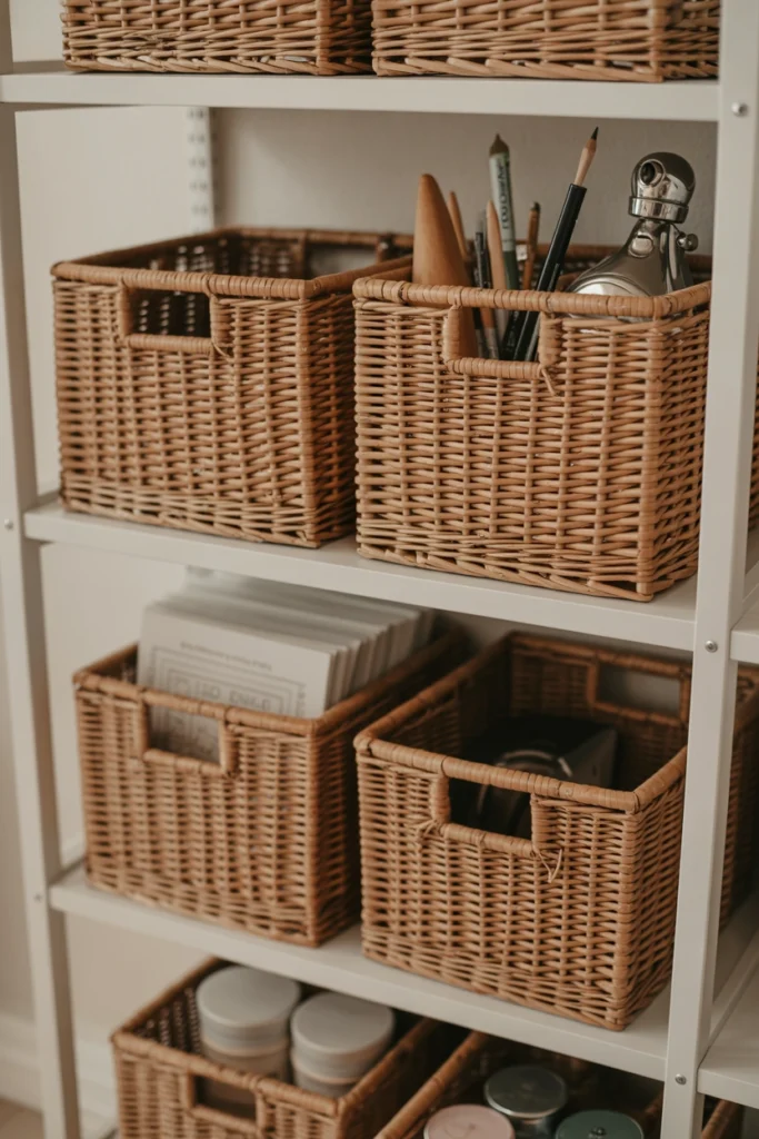 Hidden Storage Baskets