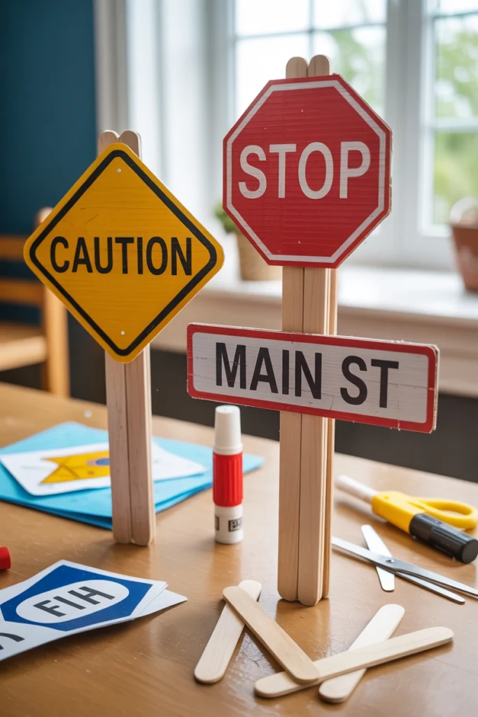 Ice Cream Stick Traffic Signs