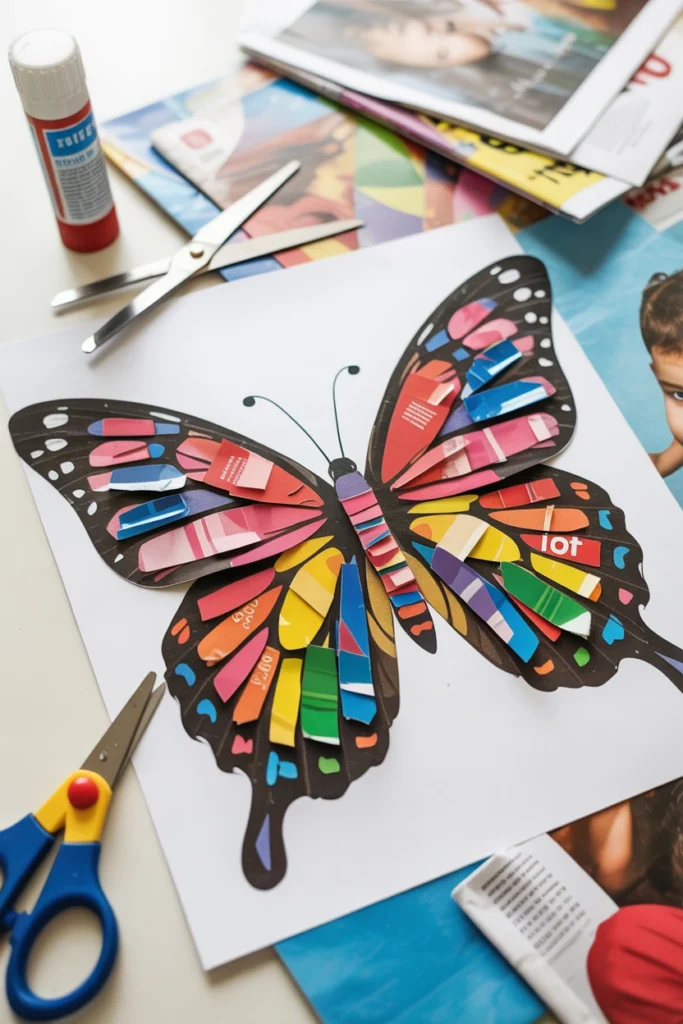 Magazine Butterfly Collage
