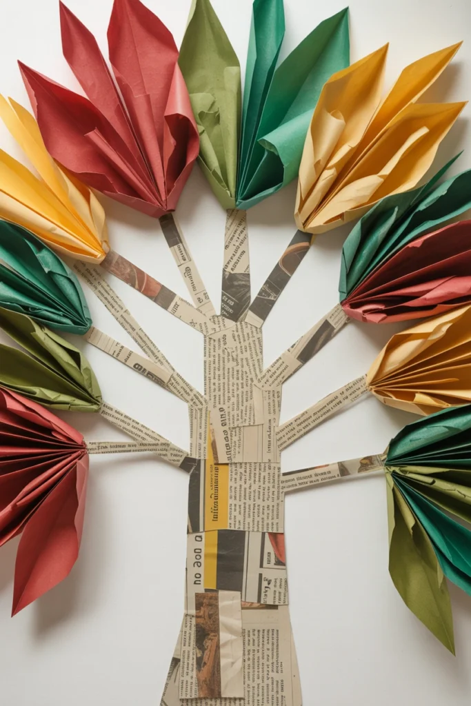 Newspaper Tree Collage