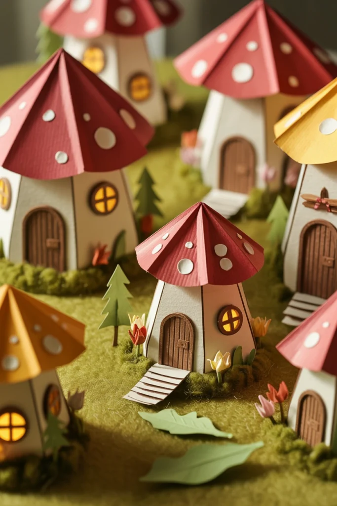 Paper Mushroom Village