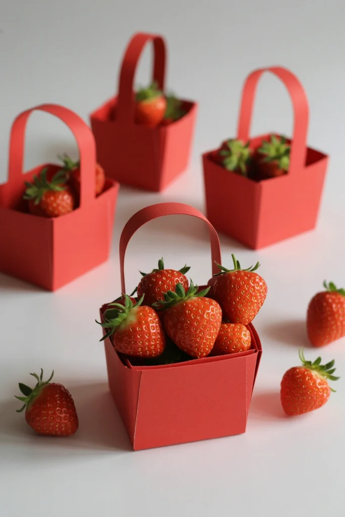 Paper Strawberry Baskets