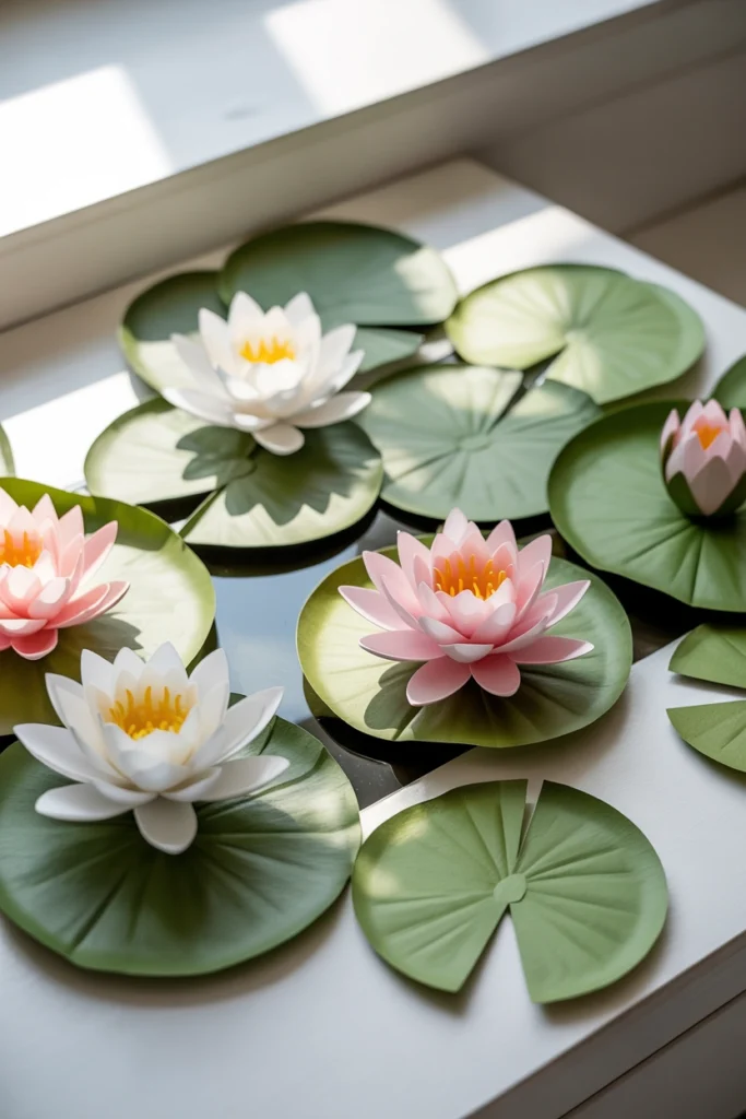Paper Water Lily Pond