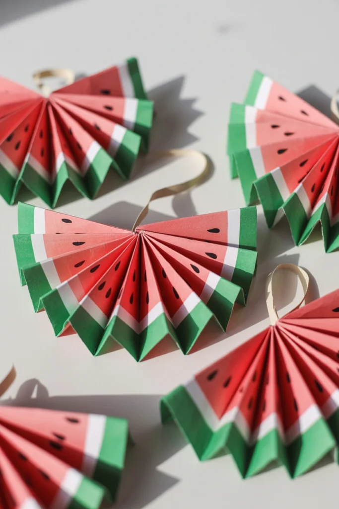 Paper Watermelon Fans