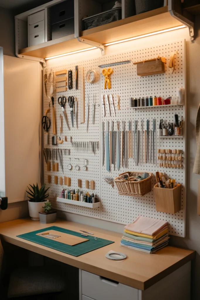 Pegboard Organization Wall